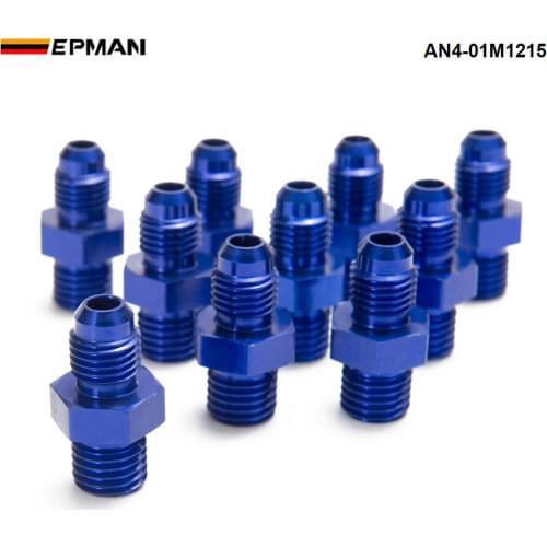 10PCS/LOT AN4 To M12*1.5 Straight Male Oil Cooler Fuel Oil Hose Fitting Adapter AN4-01M1215