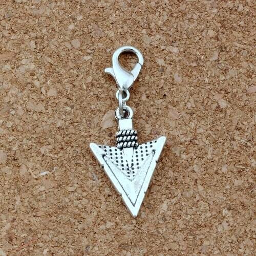 25Pcs/ Lots Dangle Arrow Alloy Charm Beads Fit European Bracelets Jewelry DIY 15x35.5mm A-412a