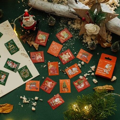 46Pcs/Box Vintage Christmas Little Things Mini Paper Sticker Package DIY Diary Decoration Sticker Album Scrapbooking