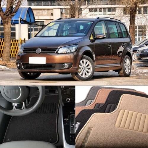 5pcs Premium Auto Fabric Nylon Anti-slip Floor Mats Carpet For VolksWagen Touran 2003-2020
