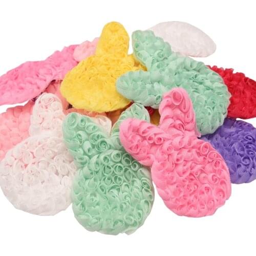 50pcs Bunny Hair Flower rabbit Model Flower Cute Hair Accessory Easter Flower Accessories for Hair band