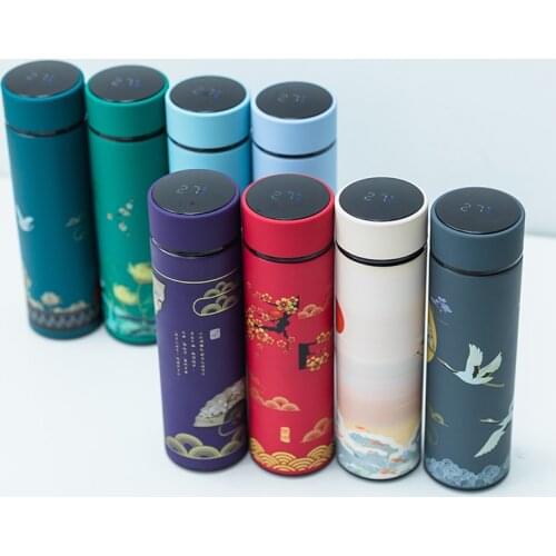 500ML Smart Thermos Water Bottle Led Digital Temperature Display Stainless Steel Coffee Thermal Mugs Intelligent Insulation Cups