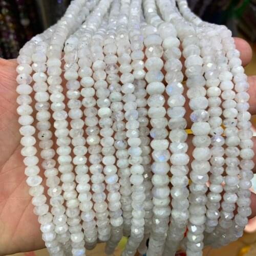 White moonstone heishi beads natural gemstone beads DIY spacer beads for jewelry making strand 15" wholesale