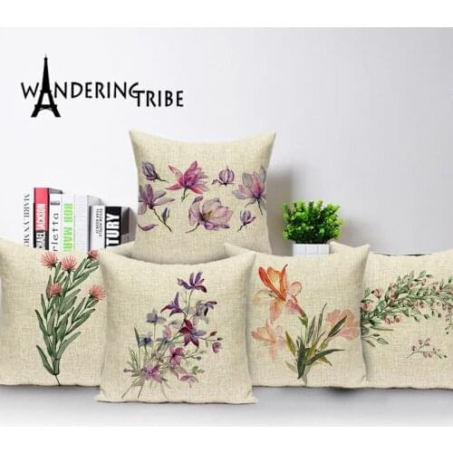 Floral Pillow Case 45 * 45 Spring Pillow Covers Farmhouse Home Decor Cushions Living Room Throw Pillow Custom Cushion Covers