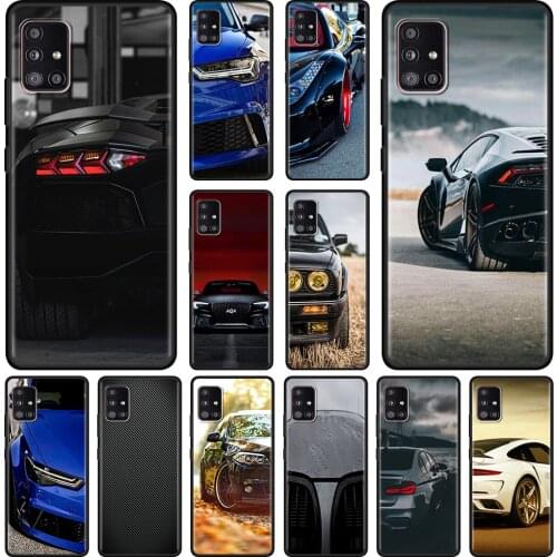 Black Case For Samsung A51 A21s A71 A12 A31 A52 A41 A32 A02 A11 Soft For Galaxy A72 A32 A42 A01 A91 Cool sports car super cars
