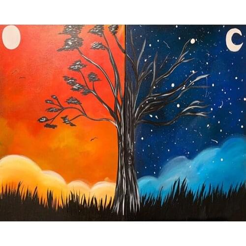 DIY Painting By Numbers Fantasy Tree Coloring By Numbers Adults Wall Art Canvas Picture Hand Painted Home Decoration Drawing