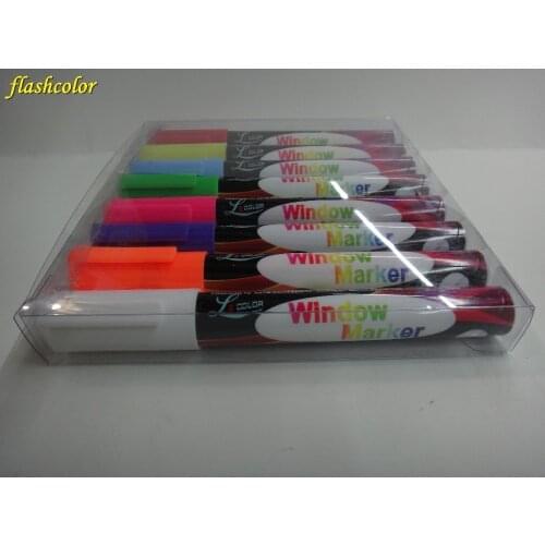 Flashcolor 6mm Stationery Highlighter Pen Marker Fluorescent Chalk Neon Textbook Liner New 400pcs/lot