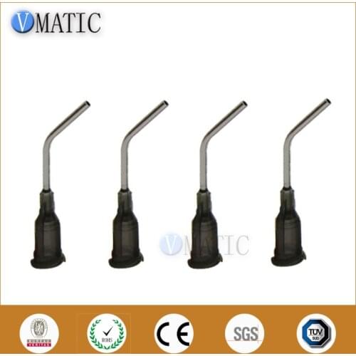 High Quality 100Pcs 16G Grey 0.5'' Tubing 45 Degree Bent Bent Dispensing Needle Tips Blunt End Stainless Steel Needles 1/2 Inch