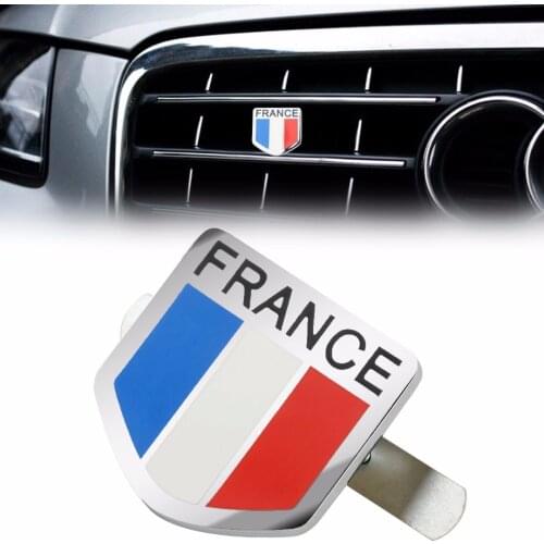 JX-LCLYL Metal France French Flag Car Front Grill Grille Emblem Badge Sticker Decal