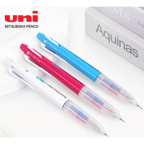 1PCS UNI Mechanical Pencil ME3-502C Multifunctional Color Drawing 3 Colors Student Handbook Sketch Colored Pencils 0.5MM