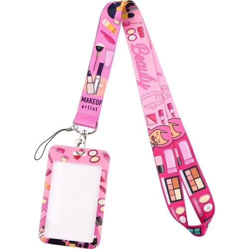 DB669 Makeup Artist Ribbon Neck Strap Lanyards for Key ID Card Gym Cell Phone Straps USB Badge Holder DIY Hang Rope