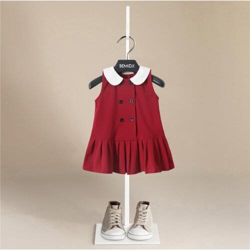 Fashion Girl Dress Classic Princess Spring Outfit Causal Cute Dress for 1-6 Years Birthday Party Uniform Kids Clothes