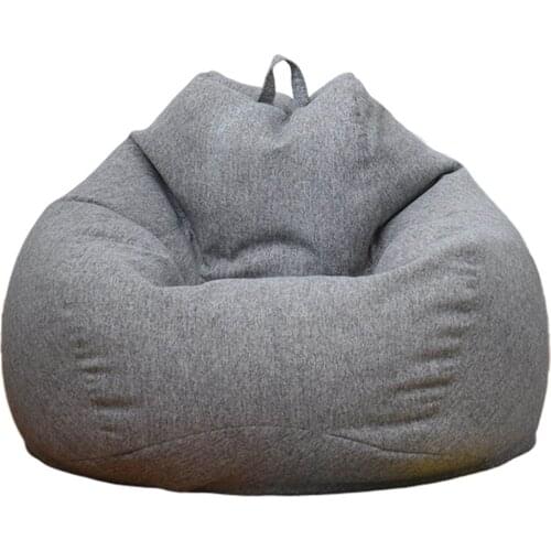 NEW Large Small Lazy Sofas Cover Chairs without Filler Linen Cloth Lounger Seat Bean Bag Pouf Puff Couch Tatami Living Room