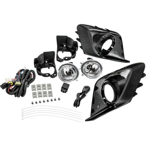 Fog Lights Clear Lens Bumper Lamps Kit For Mazda 3 2014-2016