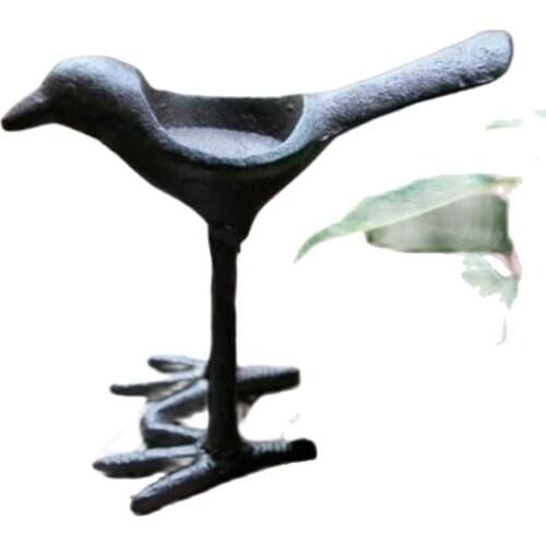Bird statue magpie candlestick iron lamp old oil lamp cast iron antique old candlestick wax candlestick