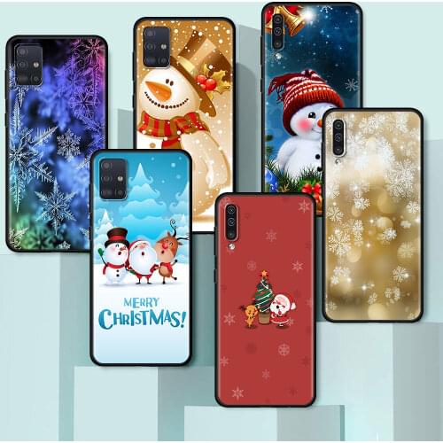 Merry Christmas snowman snow Cover for Samsung Galaxy A51 A71 A21s A12 A31 A41 A32 A02s A11 A72 A52 A42 5G A01 A91 Phone Case