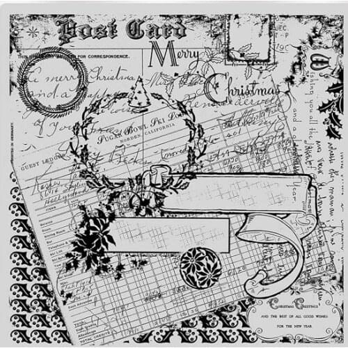 Christmas background Background Transparent Clear Silicone Stamp/Seal for DIY scrapbooking/photo album Decorative clear stamp