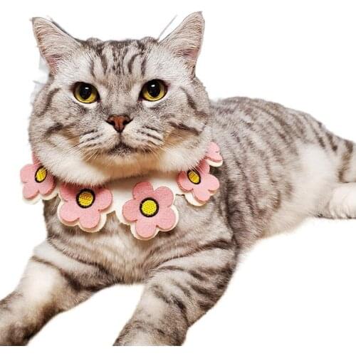 Pet scarf dog cat Bib saliva scarf love Scarf Lace triangle scarf neck cover pet accessories cat gifts supplies pet cat collar