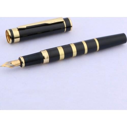 Standard gift METAL popular BLACK GOLDEN Fountain Pen Stationery Office school supplies Writing Gift
