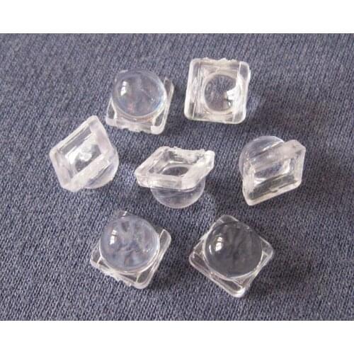 #SXMU-8 5050 led lens, SMD lens, Size: 8X8X6mm, Angle: 45 deg, Suitable for: 5050 Light source, Clean Surface, PMMA