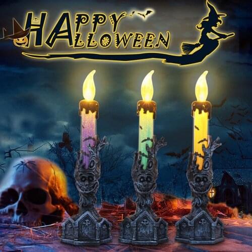 LED Electronic Candle Light Warm White Battery Powered Operated for Festival Halloween Theme Party Restaurant Decoration