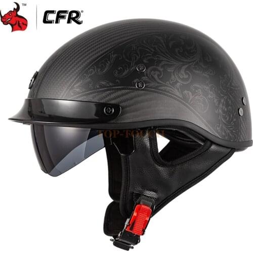 Vintage Retro Motorcycle Helmet Motocross Casco Moto Half Helmet Racing Riding Motocross Helmet Capacete Moto Dot Certification