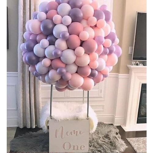 50pcs 10inch Candy Macarons Pink Blue Purple Yellow Green Red Color Pastel Balloons Latex Round Helium Wedding Birthday Party