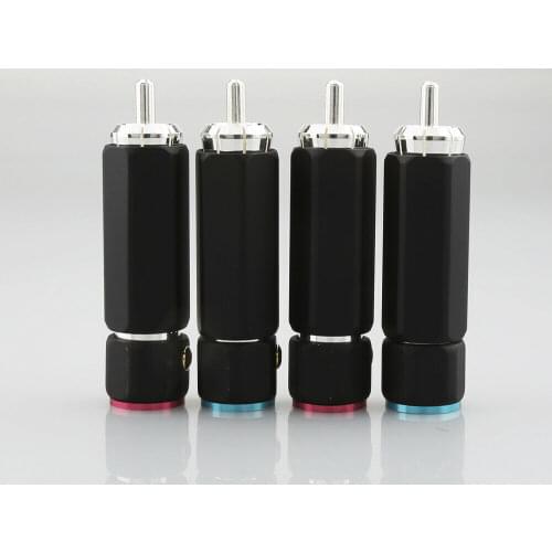 VR011S Silver Plated audio RCA connectors plug for Audio interconnect cable silver plated Audio RCA Plug rc