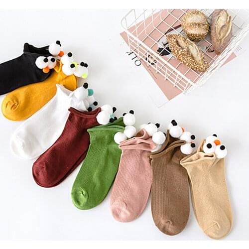 Funny Socks Womens Short Cotton Hot Sale 3D Eyes Designer Fashion Amusing Lovely Harajuku Kawaii Gift Happy Cute Socks