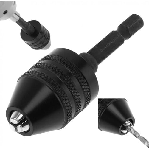 0.6-8mm Twist Drill Chuck Screwdriver Impact Driver Adapter with Hex Shank Three Claw for Electric Grinder