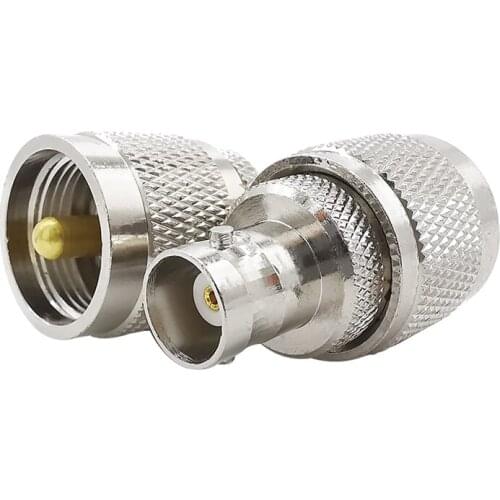 1Pcs UHF PL-259 PL259 Male Plug to BNC Female Jack Straight F Coaxial Adapter Converter UHF to BNC Connector
