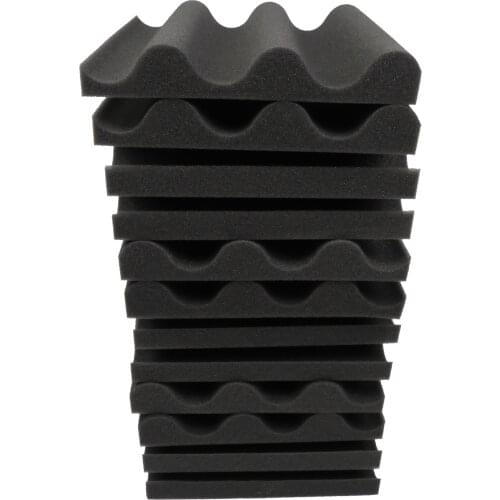 12pcs Acoustic Treatment Foam Wave Acoustic Foam Panels Soundproof Noise-Canceling Foam Board Studio Setup Interior 30*30*5cm