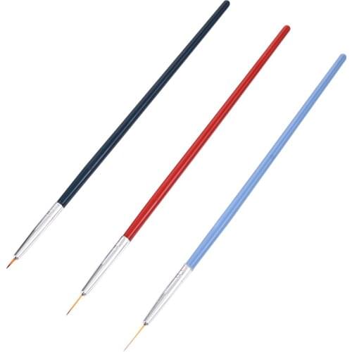 2/3Pcs Ultra-thin Line Nail Art Acrylic French Stripe Brush Drawing Pen UV Gel Brushes Painting Tools Set 3D Tips Manicure