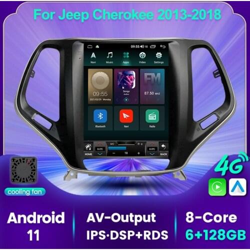 4G LTE WIFI Android 11 GPS for Jeep Grand Cherokee 2013 - 2018 Car Radio Multimedia Tesla Vertical Screen Navi Stereos 2 DIN BT