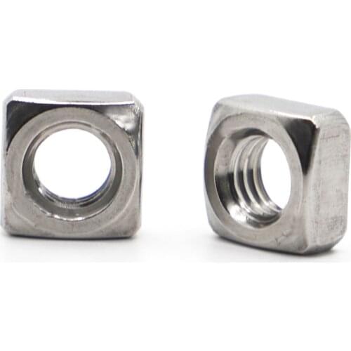 5-50pcs A2-70 304 Stainless Steel M3 M4 M5 M6 M8 M10 M12 Metric Threaded Square Nut DIN557 GB39