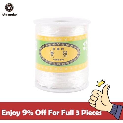 Lets Make Satin Nylon Cord 75m*0.1cm Perfect For Teething Sensory Bracelet DIY Crafts Accessor Silicone Teething Necklace Cord