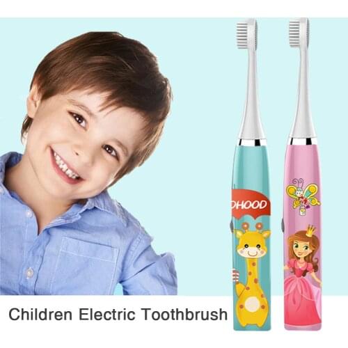 Automatic Children Electric Toothbrush Waterproof Sonic Vibrator Teeth Brush For Kids Cartoon Battery for 3-12 years kids