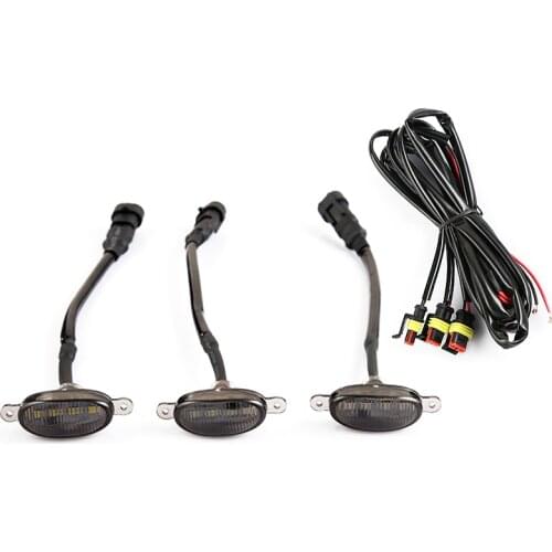 Car White LED Front Bumper Grille DRL Daytime Running Lights Fit for Ford F150 Raptor Toyota RAV4