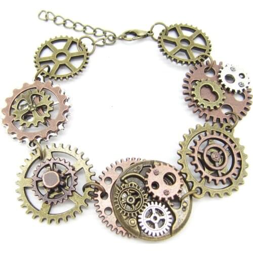 2018 Cykopv Original Design Multi Gears Nice Combined DIY Gear Mechanism Steampunk Bracelet Vintage Bijoux