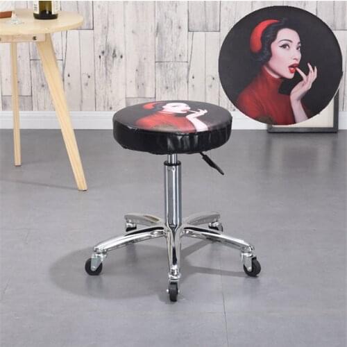 Stretch Bar Stool Rotating lifting barber stool beauty stool Universal Round Bar Stool Replacement Seat for SPA simple Bar Stool