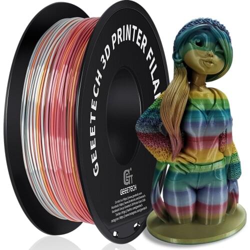 Rainbow Gradient Color PLA 3D Printer 1.75mm Filament for 3D Printer
