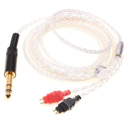 Head Replacement Cable 8 Cores 5N Silver Plated Headphone Upgrade Cable Extension Cord For SENNHEISER HD580 HD600 HD650