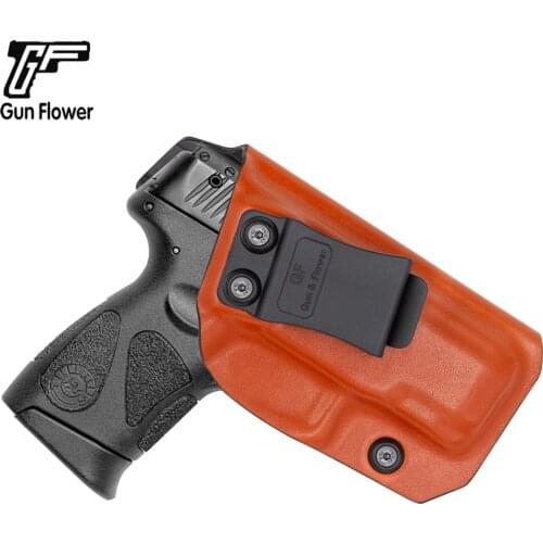Gun&Flower Taurus PT111 G2C Kydex Holster Leather Outside fit 1.5" Belt Fast Draw Pistol Holder Case