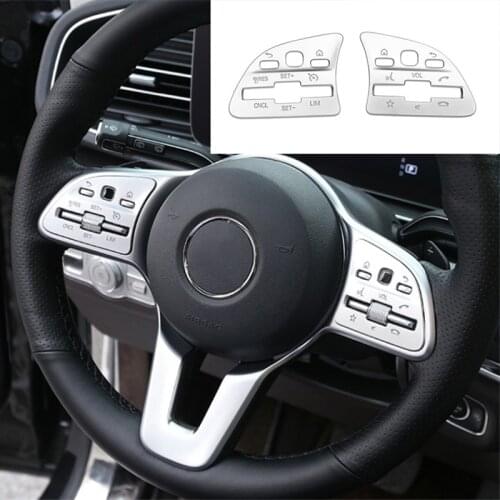 Car Steering Wheel Button Switch Panel Cover Car Accessories for Benz A C E Class GLB GLC GLE W177 W205 W213 W247 W167 19-20