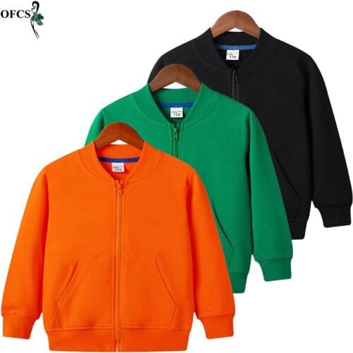 Cute Baby Girls Jacket Kids Boys Full Cotton Coats Fall Solid Zipper Hoodie Top Unisex Infant Clothes Childrens Casual Blazer