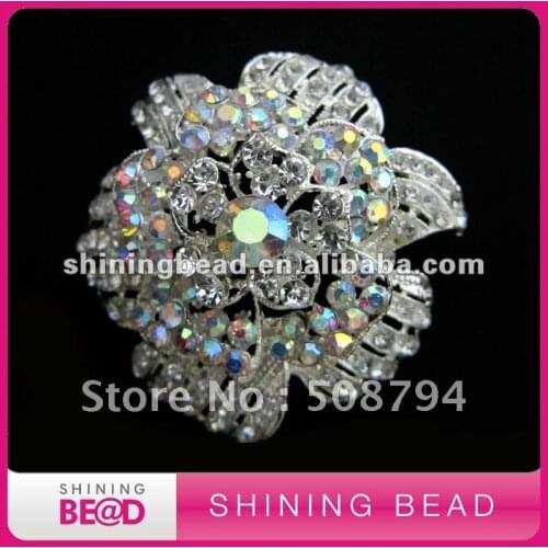 Fashion jewelry rhinestone brooch for garment decoration,free shipping,hot sale jewelry flower brooch for wedding decoartion
