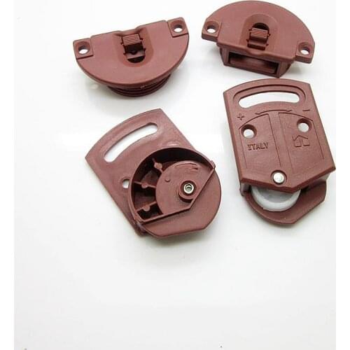 2 Pairs Vintage Style Abs Wheel Single Pulley Furniture Sliding Door Roller Set Perfect For Cabinet&cupboard