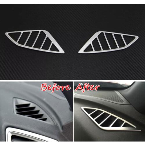 BBQ@FUKA Car Dashboard Air Vent Outlet Cover Trim Styling Sticker Matte Fit For Mazda 3 BM Sedan&Hatchback 2014-2016 Car decal