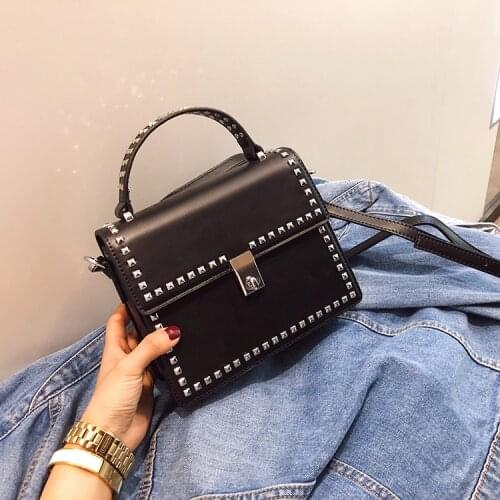 NEW Brand Women Bags Luxury Handbags Women Messenger Bags Cover Rivet Bag Girls Fashion Shoulder Bag Ladies PU Leather Handbags
