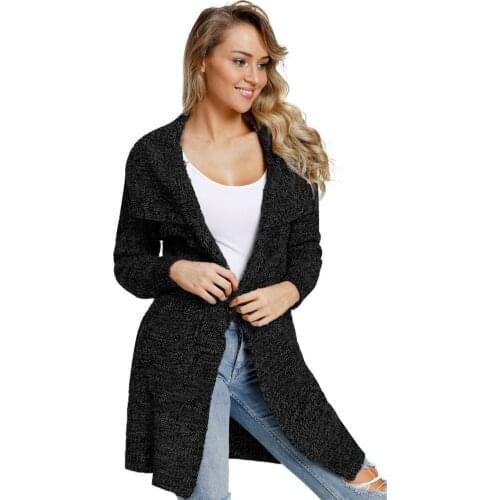Autumn And Winter New A Chinese-style Garment Which Down The Front Or On The Right Long Pocket Fund Womens Cardigan